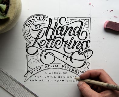 Learn the basics of hand lettering with designer and lettering artist Adam Vicarel. This workshop is for people interested in the basics as well as thos...