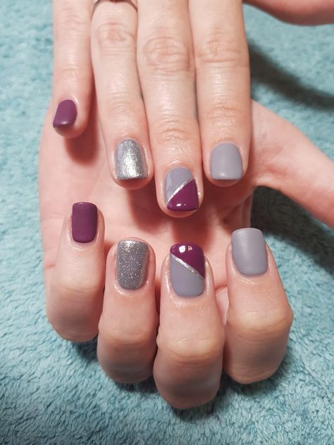 Crimson And Grey Nails, Grey And Maroon Nails, Grey And Burgundy Nails, Gray And Burgundy Nails, Burgundy And Grey Nails, Burgundy And Navy Nails, Burgundy Matte Nails, Dark Grey Nails, Maroon Nail Designs