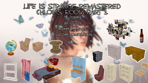 Sims 4 Cc Life Is Strange Clutter, Ts4 Life Is Strange Cc, Sims Life Is Strange Cc, Sims 4 Old Furniture Cc, Life Is Strange Sims 4 Cc, Sims 4 Life Is Strange Cc, Cc Clutter, Dresser And Chest, Cc Packs