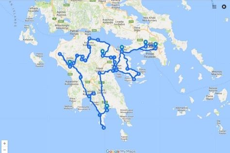 Greece Road Trip, Ancient Olympia, Athens Airport, Peloponnese Greece, Greece Map, Bike Touring, Greece Beach, Travel Route, Cycling Touring