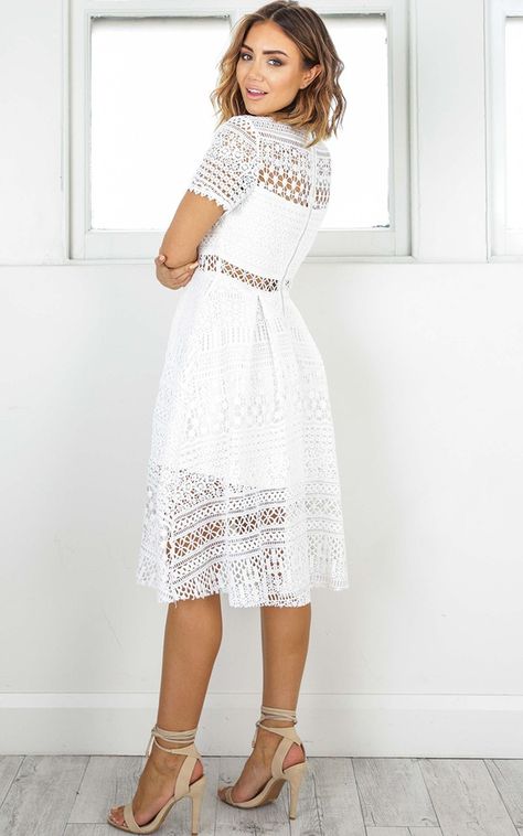 True Love Way Dress In White Crochet | Showpo Baptism Dresses For Mom, Dress For Baptism Mom, Mom Baptism Dress, Christening Guest Outfit Women, Christening Dress For Mom, Mom Baptism Outfit, Christening Outfit Women Guest, Baptism Outfit For Mom, Christening Guest Outfit