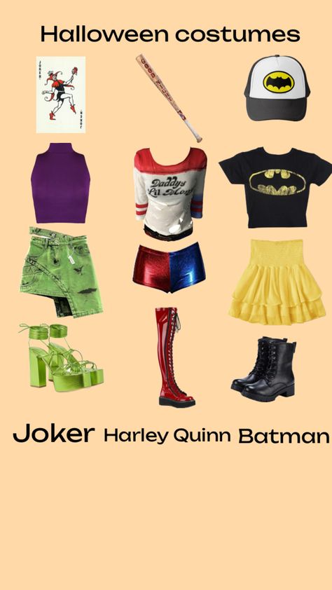 Batman Costume For Girls, 3 People Halloween Costumes, Best Friend Hoodies, Joker Y Harley Quinn, Batman Girl, Joker Halloween Costume, Harley Quinn Halloween Costume, Batman Halloween, Harley Quinn Halloween