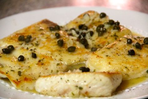 Baked Halibut, Lemon Caper Sauce, Caper Sauce, Halibut Recipes, Pan Sauce, Tilapia Recipes, Cooking Seafood, Coconut Curry, The Sauce