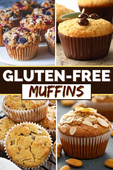 Start your day off with these delicious gluten-free muffins for a change! From blueberry to lemon poppy seed to cranberry, these healthy muffins are all you'll need to get going. Gluten Free Date Muffins Recipes, Gluten Free Muffins Recipes, Holiday Muffins, Gluten Free Bread Recipe Easy, Bread Loafs, Gf Muffins, Almond Butter Recipes, Cinnamon Roll Muffins, Peanut Butter Muffins