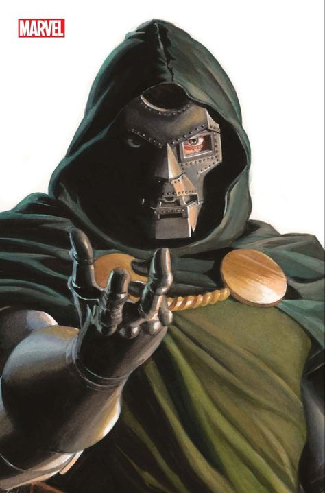 Cover by Alex Ross #doctordoom #alexross #marvel #comics Adi Granov, Fantastic Four Comics, Doom 1, Doctor Doom, Alex Ross, Marvel Villains, Ultimate Spiderman, Marvel Comic Universe, Fantastic Four