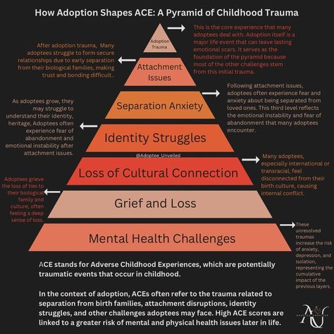 Understanding ACE trauma is essential when supporting adoptees and children in care. Early experiences shape brain development, and labeling these kids as ‘difficult’ only adds to their trauma. Let’s prioritize healing and compassion, not judgment. #AdopteeLife #AdopteeVoices #acetrauma #openadoption #adoptee #adoption #FosterCare Open Adoption, Brain Development, Foster Care, Brain, Adoption, First Love, Healing, Pins, Quick Saves