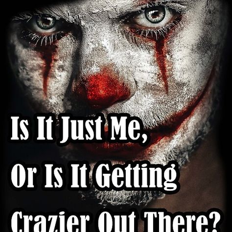 Clown Quotes, Superhero Quotes, Behavior Quotes, Joker Clown, Horror Movie Icons, Thinking Out Loud, Get Crazy, Clown Faces, Is It Just Me