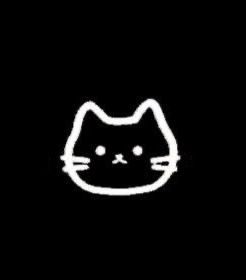 Cat Drawing Black Background, Cat App Icon, Cat Overlay, Cat App, Dog Background, Dark Black Wallpaper, Widget Design, Cat Doodle, Cute App