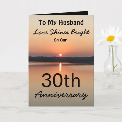 30th Love Shines Bright Husband Anniversary Card Shine Bright Quotes, Happy 40th Anniversary, 70th Wedding Anniversary, Anniversary Husband, 50th Anniversary Cards, Bright Sunset, Gold Sunset, Bright Quotes, Anniversary Cards For Husband