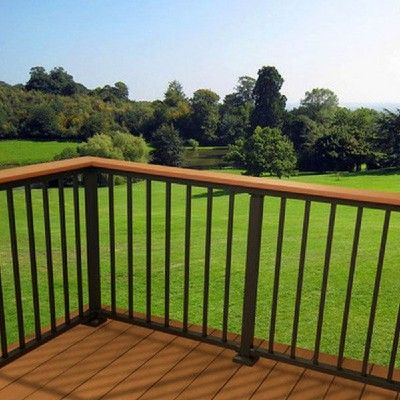 Drink Rail, Deck Rails, Aluminum Railing Deck, Deck Railing Design, Deck Colors, Balcony Railing Design, Aluminum Decking, Patio Deck Designs, Hand Rail