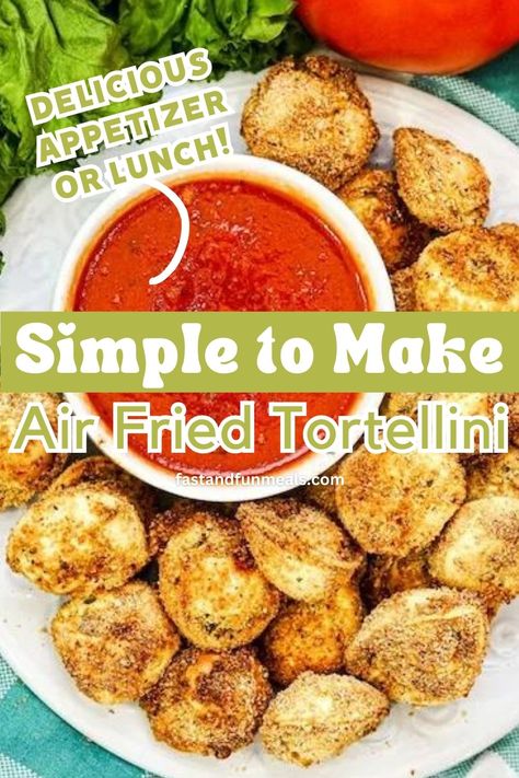 Fried Tortellini, Fun Meals, Lunch Recipe, Spaghetti Pasta, Spaghetti Sauce, Quick Snacks, Tortellini, Pasta Sauce, Yummy Appetizers