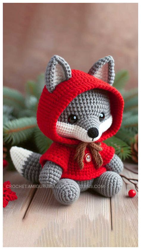 Wolf Free Crochet Pattern, Free Crochet Bear Patterns, Crocheted Animals Free Patterns, Crochet Racoon Pattern Free, Wolf Crochet Pattern Free, Stitch Crochet Pattern Free, Crochet Wolf Pattern, Wolf Crochet Pattern, Wolf Amigurumi