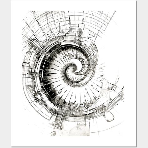 Fibonacci Sequence: A Natural Phenomena Discovered -- A loose abstract pencil sketch illustration of a Fibonacci Sequence Pattern -- Choose from our vast selection of art prints and posters to match with your desired size to make the perfect print or poster. Pick your favorite: Movies, TV Shows, Art, and so much more! Available in mini, small, medium, large, and extra-large depending on the design. For men, women, and children. Perfect for decoration. Fibonacci Sequence Art, Sequence Pattern, Fibonacci Art, Fibonacci Tattoo, Geometric Tattoo Pattern, Radiology Student, Fibonacci Sequence, Esoteric Art, Year Book