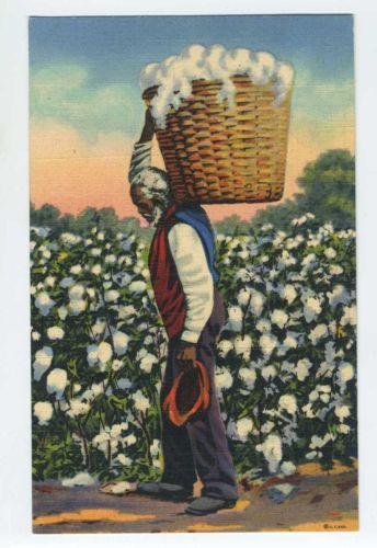 Cotton Picker, African American Artwork, Black Americana, Afrocentric Art, African Diaspora, Vintage Linen, African American Art, African American History, Historical Artifacts