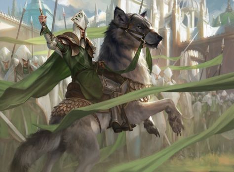 Animal Companion Fantasy Art, Pet Anime, Elf Warrior, Mtg Art, Fantasy Beasts, Fantasy Races, Fantasy Creatures Art, Fantasy Armor, Mythological Creatures