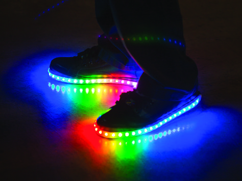 how to make light up shoes by a genius lol TRY TO DO THIS THOUGH!!! SO FUN Glow Shoes, Led Shoes, Rainbow Shoes, Diy Rainbow, Light Up Shoes, Lit Shoes, Krabi, Dream Shoes, Up Shoes