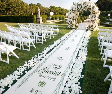 A custom-made aisle runner is a wonderful new way to compliment those first steps of the wedding ceremony. The team of designers at Ubelli have captured today's most popular wedding themes and created dozens of design options for you to choose from. Custom aisle runners are also very popular for use with birthdays, marriage proposals and anniversaries. YOU CHOOSE: *LENGTH: You can pick any length in 10 ft. increments up to 100 ft. *WIDTH: All of the runners are 36 inches wide(3 ft.) *MONOGRAM OP Runner Wedding Aisle, Personalized Aisle Runner, Popular Wedding Themes, Wedding Aisle Runner, Aisle Runners, Aisle Runner Wedding, Wedding Ceremony Ideas, Aisle Runner, Future Wedding Plans