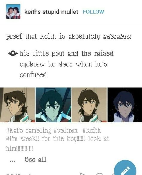 Keith Kogane Headcanons, Voltron Klance Headcanons, Langst Headcanon, Klance Headcanons, Emo Mullet, Voltron Headcanons, Vld Keith, Klance Voltron, Voltron Funny