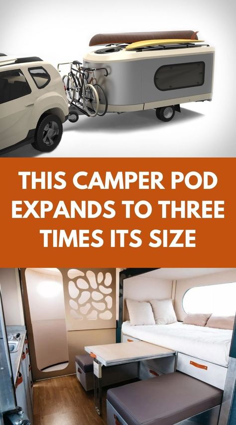 Outdoor Trailer Ideas, Expandable Camper, Rav4 Camping, Micro Camper Trailers, Micro Camper Diy, Travel Trailer Renovation, Small Travel Trailer Remodel, Micro Campers, Casita Camper