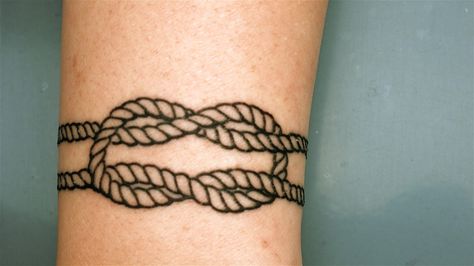 Square Knot Tattoo, Figure 8 Knot Tattoo, 8 Knot Tattoo, Figure 8 Knot, Rope Tattoo, 8 Knot, Trash Polka Tattoo Designs, Sailor Tattoos, Anker Tattoo