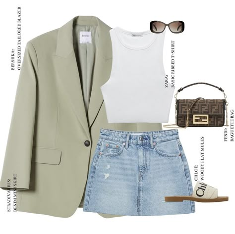 Afternoon Drinks Outfit Summer, Zara Blazer, Casual Day Outfits, Elegante Casual, Summer Fashion Outfits, Inspiration Mode, Casual Style Outfits, Lookbook Outfits, Spring Summer Outfits