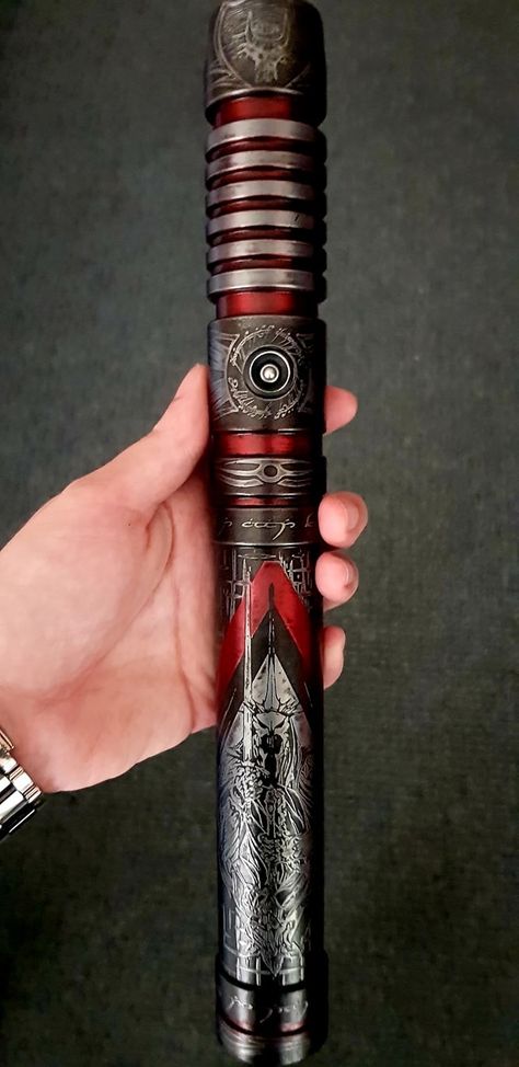 #saberlife #lightsaber Double Ended Lightsaber, Lightsaber Hilt Design Ideas, Custom Lightsaber Hilt Design, Sith Lightsaber Hilt, Indigo Lightsaber, Star Wars Lightsaber Designs, Lightsabers Design, Lightsaber Concept Design, Lightsaber Hilt Design