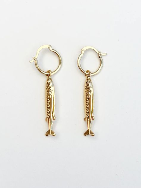 Anchovy Earrings - Gold – Lisa Says Gah Lisa Says Gah, Jewellery Inspiration, Dope Jewelry, Funky Jewelry, Jewelry Lookbook, Jewelry Inspo, Dream Jewelry, Pretty Jewellery, Ear Jewelry