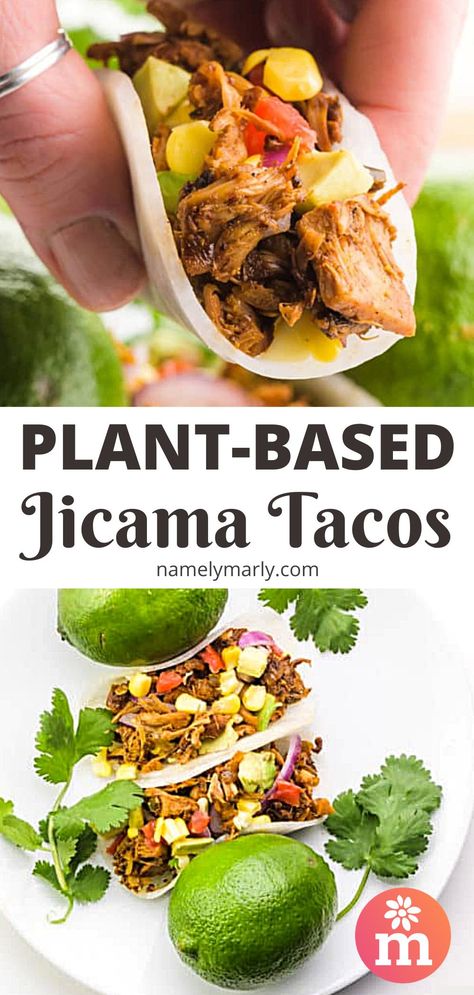 Jicama Wrap Tacos, Recipes For Jicama, Jicama Tacos Recipes, Jicama Wraps Recipe, Jicama Tacos, Jicama Recipes, Jicama Recipe, Vegan Taco Salad, Vegan Tacos Meat