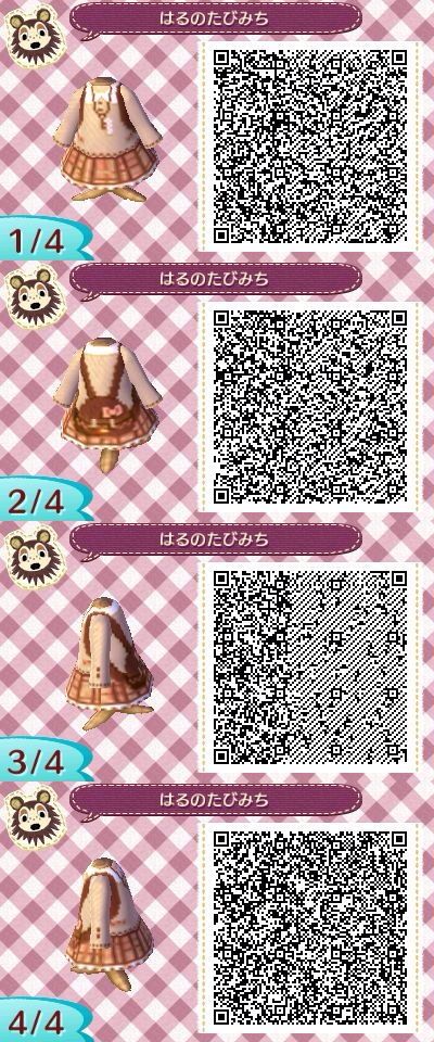 Adorable Animal Crossing New Leaf QR Code Dress Qr Code, Totoro Hoodie, Animal Crossing Qr Codes, Acnl Qr Codes, Motif Acnl, Code Clothes, Animal Crossing 3ds, Animal Crossing New Leaf, Ballerina Outfit