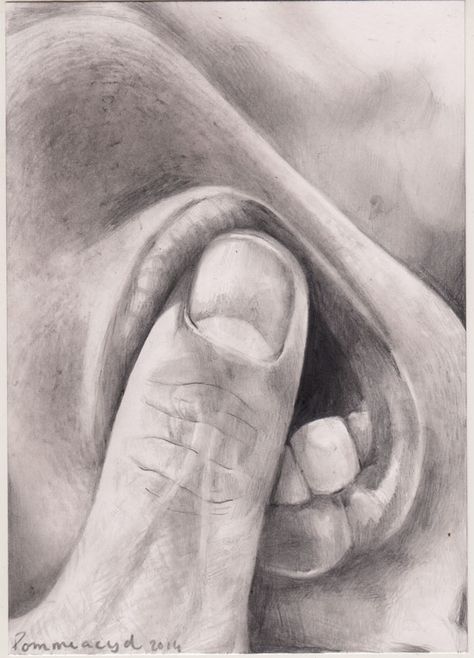 Lips-finger3 by pommeacyd on deviantART #insuh #art #drawing #draw #pencils #graphite Thumb In Mouth Drawing, Thumb On Lip, Sketch Body, Mouth Drawing, Lips Drawing, Time Tattoos, Draw Something, Art Drawing, Body Wash