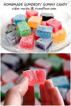 Gummy Candy Recipe, Gumdrop Recipe, Home Made Candy, Gummi Candy, Jul Mad, Easy Candy Recipes, Candy Videos, Gummies Recipe, Candy Recipe