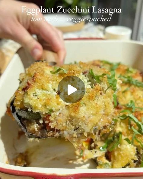 Eggplant Zucchini Lasagna, Burst Cherry Tomatoes, Pesto Ricotta, Galveston Diet, Healthy Lasagna, Eggplant Zucchini, Summer Eats, Make Ahead Appetizers, Eggplant Dishes