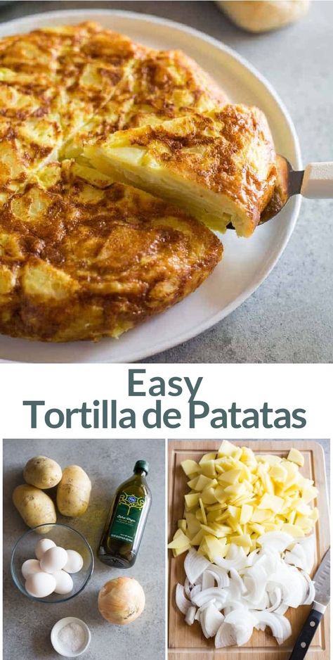 Spanish Tortilla Recipe, Potato And Egg Breakfast, Spanish Recipe, Basque Food, Easy Spanish Recipes, Omelette Recipe Easy, Spanish Tapas Recipes, Spanish Omelette, Tastes Better From Scratch