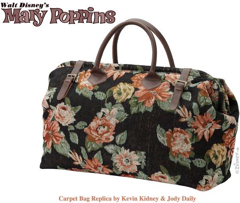 MARY POPPINS CARPET BAG Designed by Kevin Kidney & Jody Daily  Mixed materials. Released in Fall 2006. © Disney Mary Poppins Carpet Bag, Mary Poppins Outfit, Quick Sewing Gifts, Literacy Bags, Carpet Bag Purse, Mary Poppins Party, Mary Poppins Costume, Mad Tea Parties, Crazy Hat Day