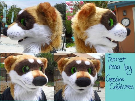 Fursuit Ideas, Fursuit Head, Cute Ferrets, Cool Costumes, Ferret, Image Search, Drawings, Dogs, For Sale