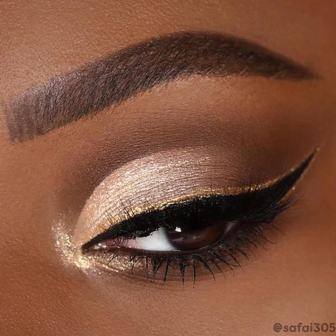 Jelly Much Shadow | ColourPop Gold And Brown Eye Makeup, Makeup Looks Prom, Gel Eyeshadow, Face Beat Makeup, Gold Eye Makeup, Super Shock, Makeup For Black Skin, Brown Skin Makeup, Face Jewels