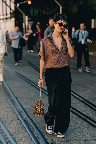 Sydney Fashion Week, Converse Style Women, Sydney Fashion, Marlene Hose, Outfit Vintage, Converse Style, Street Style Trends, Women Street, Men Street