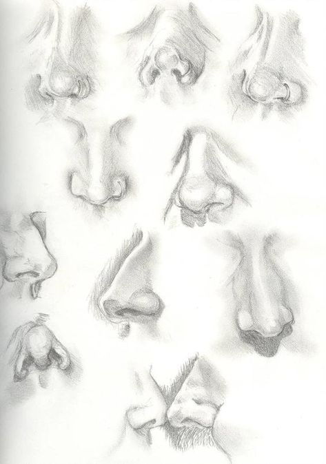 10 Amazing Nose Drawing Tutorials & Ideas - Brighter Craft Nose Study, Sketch Nose, Draw Realistic, Eye Sketch, Nose Drawing, 얼굴 그리기, Human Figure Drawing, Human Anatomy Art, Anatomy Sketches