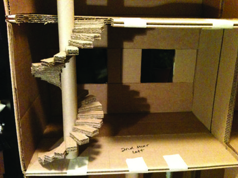 How to make dollhouse spiral stairs from cardboard. Make A Monster, Monster High House, Mini Homes, Cardboard Dollhouse, School Dorm, Diy Barbie House, Doll House Crafts, Cardboard House, Cardboard Art