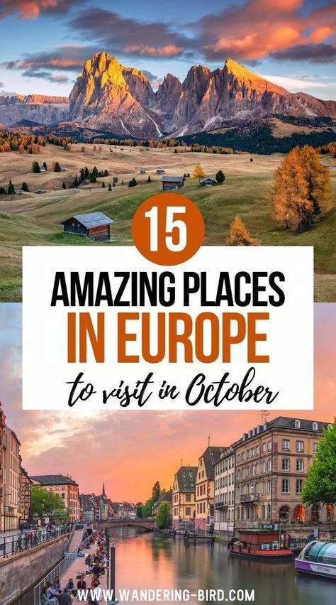 15 Amazing Places in Europe to Visit in October.#europetravel,#destinations Europe October Travel, Where To Travel In October, Best Places To Travel In October, Best Places To Visit In October, Europe In October, Europe Travel Ideas, Fall In Europe, Autumn In Europe, Europe In The Fall