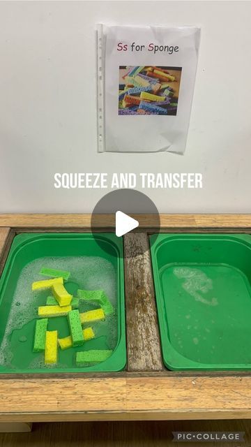 ‎Natalia  نتاليا‎ on Instagram: "The most fun way to learn the letter s and who doesn’t love to play with water! Water play is always a win and children will love this activity because it includes water, sponges and soap. 🧼   ➡️Children get to transfer the sponge water from the left-hand side bowl to the right-hand side bowl and then back again. Children learn how water is absorbed by the sponge and then how squeezing the sponge releases the water and makes foam from the soap. This further develops their fine motor skills and strengths their hand grip. Children are also learning new words like squeeze, soap, sponges!   #preschoolactivities #preschoolathome  #educationalactivitiesforkids #toddleractivities #toddlerfun #preschoolactivities #preschoolisfun  #easyactivitiesforkids #parents #p Sponge Games For Kids, Water Fine Motor Activities, Water Play Activities For Preschoolers, Water Activity, The Letter S, Childs Play, Shapes Activities, Educational Activities For Kids, Parent Life