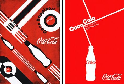 Bauhaus Inspired Coca-cola Poster Bauhaus Graphic Design, Coca Cola Commercial, Coca Cola Poster, Bauhaus Inspired, Contemporary Graphic Design, Bauhaus Style, Bauhaus Design, Design Movements, Creative Posters