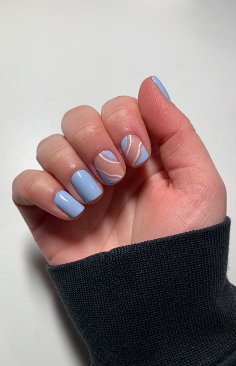 Ideas Uñas, Light Blue Nails, Eggshell Blue, Beige Nails, Uñas Acrilicas, Nails Inspo, Nails Design, Blue Nails, White Nails