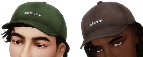 'vintage dad caps'; a set of male hats. | Patreon Cc For Sims 4, Cc Hats, Sims 4 Patreon, On Hiatus, Ts4 Cc, Dad Caps, Sims 4 Cc, Sims 4, Hats