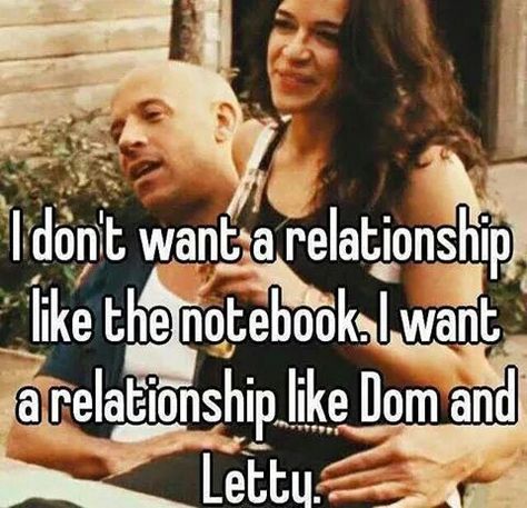 Love like dom and letty James Dean And Audrey Hepburn, Fast And Furious Memes, Fast Furious Quotes, Dom And Letty, Movie Fast And Furious, Fast And Furious Cast, Fast And Furious Actors, Dream Relationship, I Want A Relationship