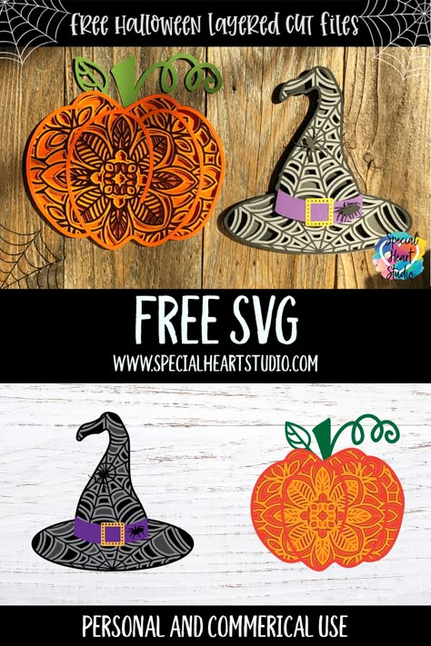 Paper Cut Art Templates Free Printable, Graphics Resources, Halloween Cricut, Layered Mandala, Idee Cricut, Cricut Svgs, Cricut Halloween, Free Svgs, Cricut Tips