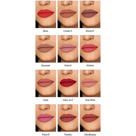 Kylie Jenner Lip Kit Swatches, Kylie Lip Kit Swatches, Kylie Matte Lip Kit, Valentines Recipes, Kylie Jenner Lip, Kylie Jenner Lip Kit, Matte Lipstick Colors, Kylie Jenner Lips, Kylie Lips