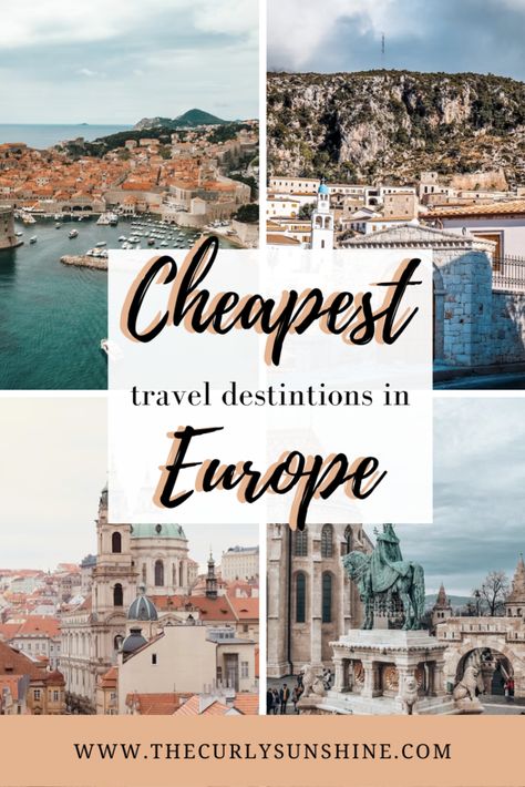 10 Cheapest & Most Beautiful Countries in Europe to Visit in Your 20s - The Curly Sunshine Cheapest Countries To Visit, Best Beaches In Europe, Cheap Places To Visit, Greece Food, Visit Albania, Beautiful Countries, Countries In Europe, Beach Meals, European Destination