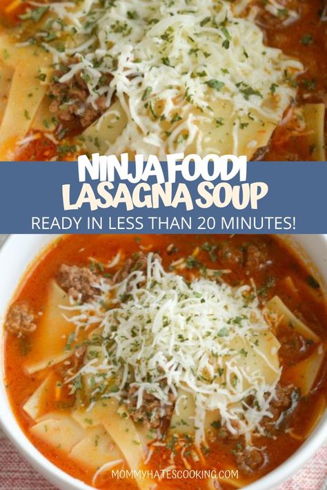 Ninja Foodi Lasagna, Soup Ninja Foodi, Instant Pot Soup Recipe, Instant Pot Lasagna Soup, Recipe For Lasagna, Crockpot Lasagna Soup Recipe, Lasagne Soup, Instant Pot Lasagna, Lasagna Soup Crockpot