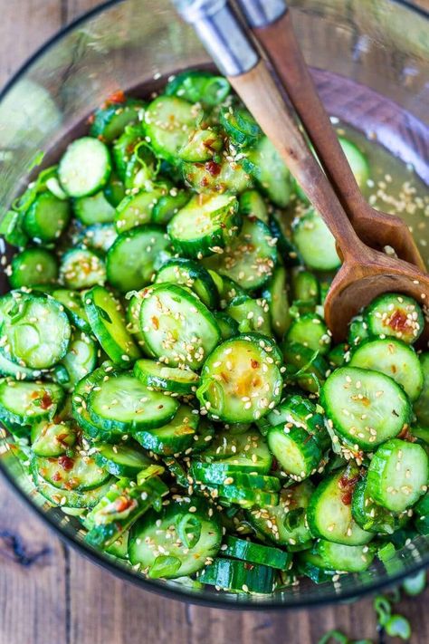 Asian Cucumber Salad Recipe, Cucumber Salad Recipe, Asian Cucumber Salad, Sesame Ginger, Cucumber Recipes Salad, Cucumber Recipes, Video Recipes, Cucumber Salad, How To Make Salad